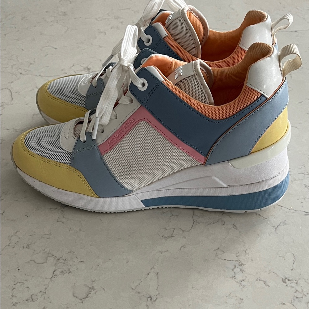 Michael Kors Multicolor Wedge Women's Sneakers - Picture 1 of 11